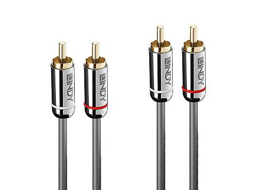 LINDY Audiokabel Dual Phono 3.5mm Cromo line 1m