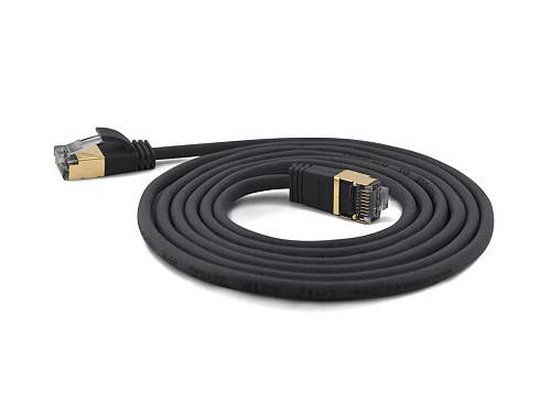 Wantec Patchkabel SSTP CAT7 Ste. CAT6a d=4mm  3,00m  schwarz