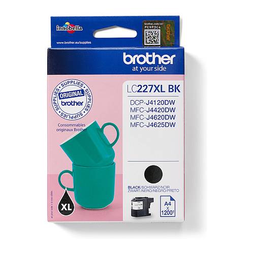 Brother Tinte LC-227XL-BK Schwarz bis zu 1.200 Seiten nach ISO/IEC 24711