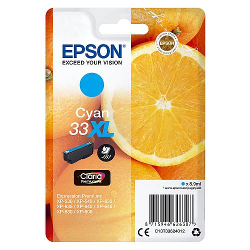 Epson Tinte 33XL C13T33624012 Cyan