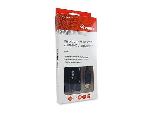 Equip Dock  3-1 DisplayPort->HDMI/VGA/DVI              0.15m