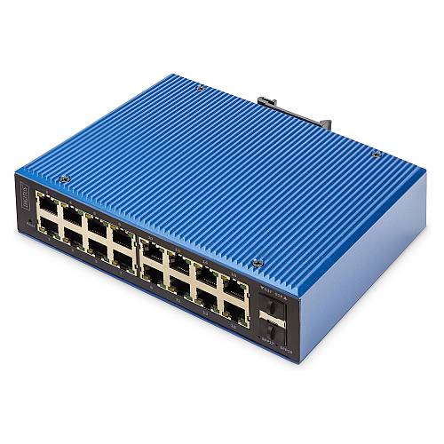 Digitus 16+2P Industrial Gigabit Ethernet PoE Switch L2 managed