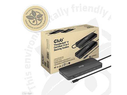 Club3D Thunderbolt4 11-in-1 Dockingstation 2 Displays  St/Bu retail