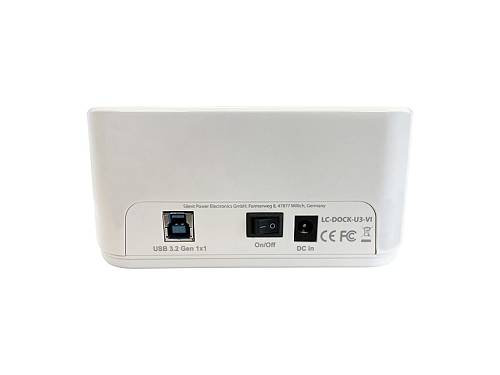 LC-Power Dockingstation USB 3.2  2,5/3,5 SATA/SSD (White)