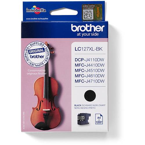 Brother Tinte LC-127XL-BK Schwarz bis zu 1.200 Seiten nach ISO/IEC 24711