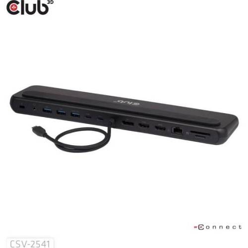 Club3D USB-C 12in1-Dock >DP1.4/2xHDMI/2xUSB-C/ 8K30Hz PD100W retail