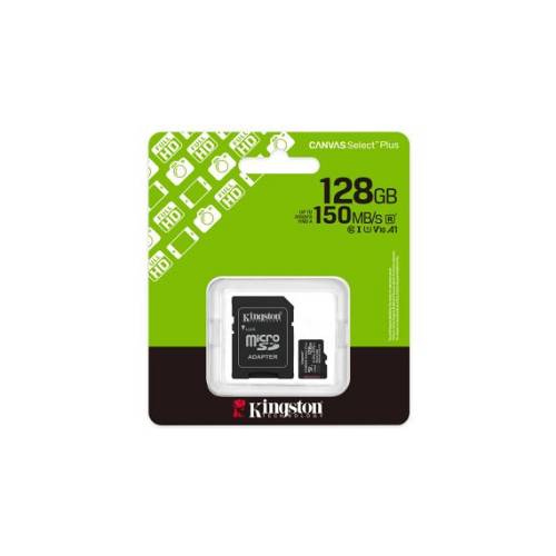 SD MicroSD Card 128GB Kingston SDXC Canvas+ Gen3 m.Adapter retail