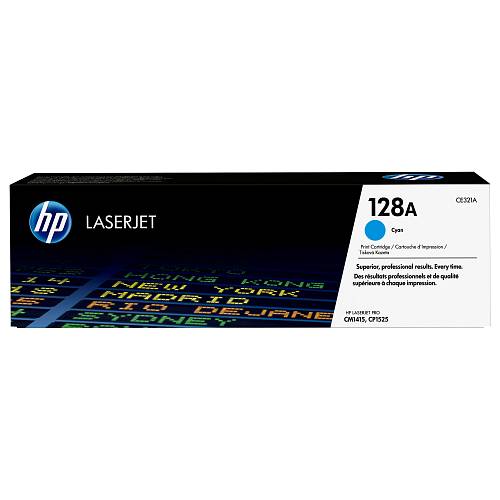 HP 128A , Cyan , original , LaserJet , toner cartridge (CE321A) , for Color LaserJet Pro CP1525n, CP1525nw , LaserJet Pro CM1415fn, CM1415fnw