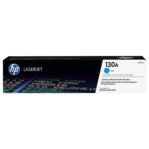 HP 130A , Cyan , original , LaserJet , toner cartridge (CF351A) , for Color LaserJet Pro MFP M176n, MFP M177fw