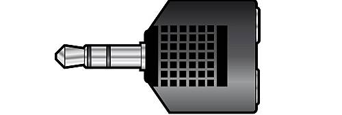 qtx 3.5mm Plug to 2x3.5mm Sockets 759.307UK