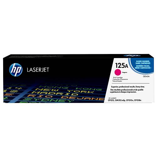 HP 125A , Magenta , original , LaserJet , toner cartridge (CB543A) , for Color LaserJet CM1312 MFP, CM1312nfi MFP, CP1215, CP1515n, CP1518ni