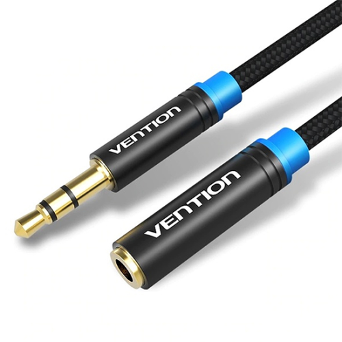 Vention AUDIO 3.5mm M-F Extension Cable Metal 2.0m VAB-B06-B200-M
