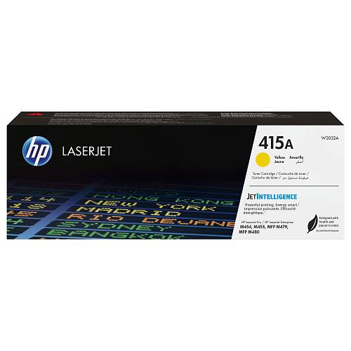 HP 415A , Yellow , original , LaserJet , toner cartridge (W2032A) , for Color LaserJet Pro M454, MFP M479