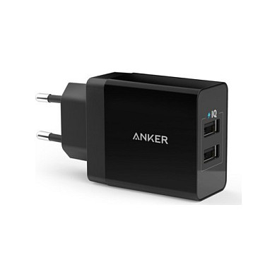 HUB 2Port Anker Innovations 4.8 A - 2 Ausgabeanschlussstellen (USB) Black