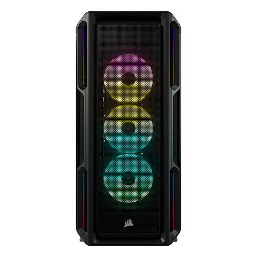CORSAIR iCUE 5000T RGB , MDT , extended ATX , windowed side panel (tempered glass) , no power supply (ATX) , black , USB/Audio