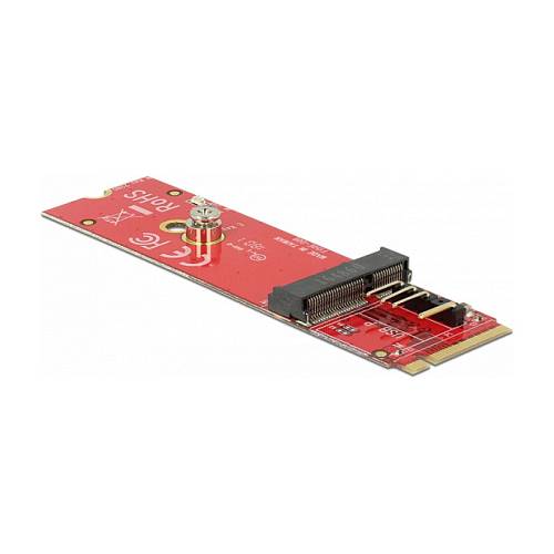 DeLock Konverter M.2 Key M Stecker > M.2 Key E Slot für USB und PCIe Module