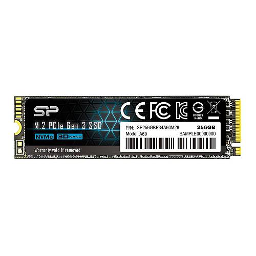 M.2 256GB Silicon Power P34A60 - intern - 2280 - PCIe 3.0 x4 (NVMe)