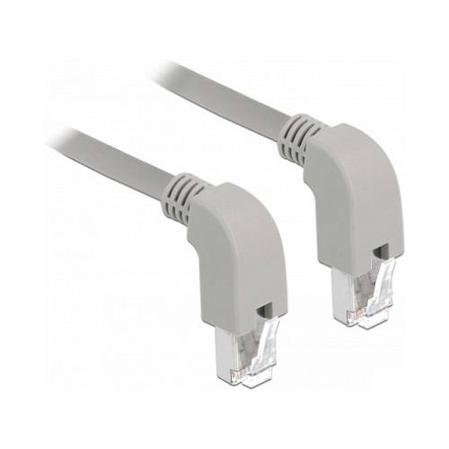Delock Netzwerkkabel RJ45 Cat.6 S/FTP unten / unten gewinkelt 1 m