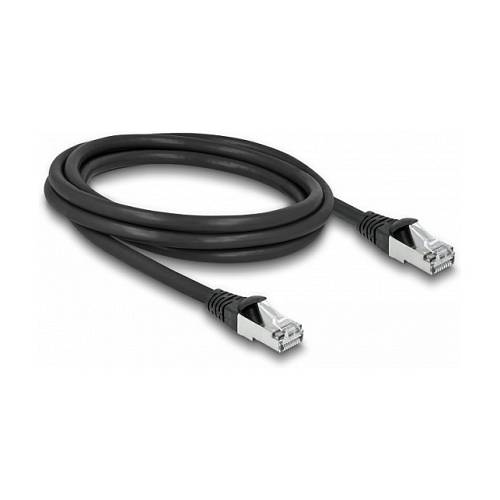 Delock RJ45 Netzwerkkabel Cat.6A S/FTP PUR Outdoor 2 m schwarz