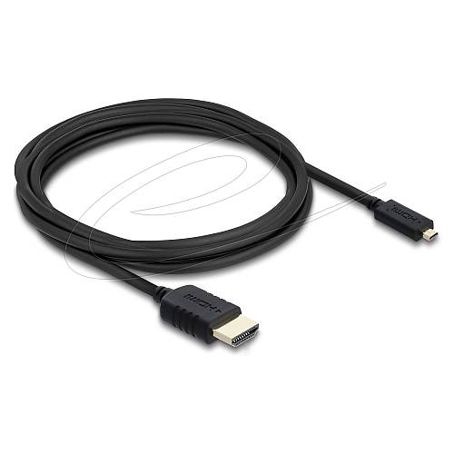 Delock Koaxiales High Speed HDMI Kabel HDMI Stecker zu Micro HDMI Stecker 8K 60 Hz 3 m