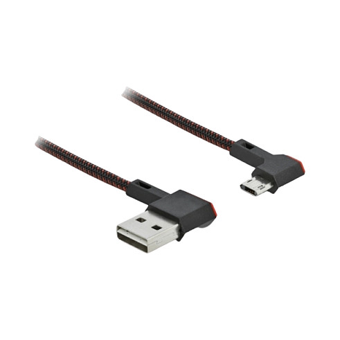 Delock EASY-USB 2.0 Kabel Typ-A Stecker zu USB Type-C™ Stecker gewinkelt links / rechts 1 m schwarz