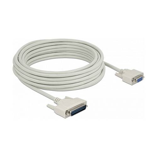 Delock Serielles Kabel D-Sub 25 Stecker zu D-Sub 9 Buchse 10 m