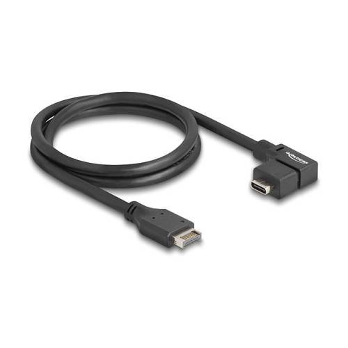 Delock USB 10 Gbps Kabel Typ-E Key A 20 Pin Stecker zu USB Type-C™ Buchse gewinkelt 70 cm