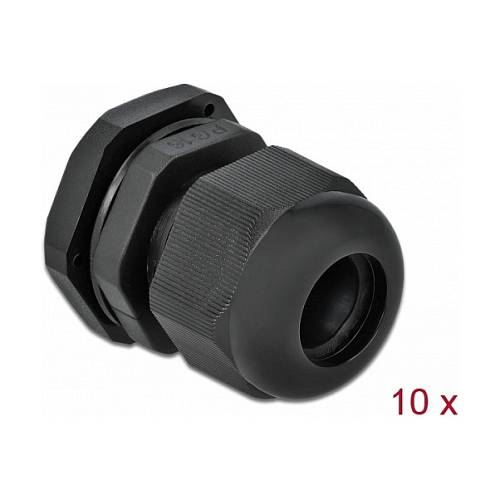 Delock Kabelverschraubung PG16 10 Stück schwarz