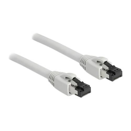 Delock RJ45 Netzwerkkabel Cat.8.1 S/FTP 15 m bis 40 Gbps grau