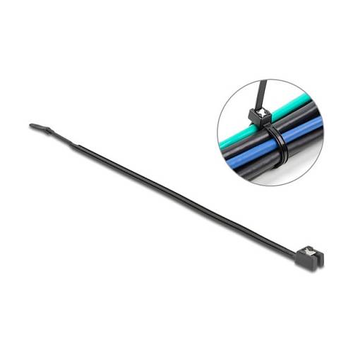 Delock Kabelbinder selbstschneidend L 200 x B 4.8 mm 50 Stück schwarz