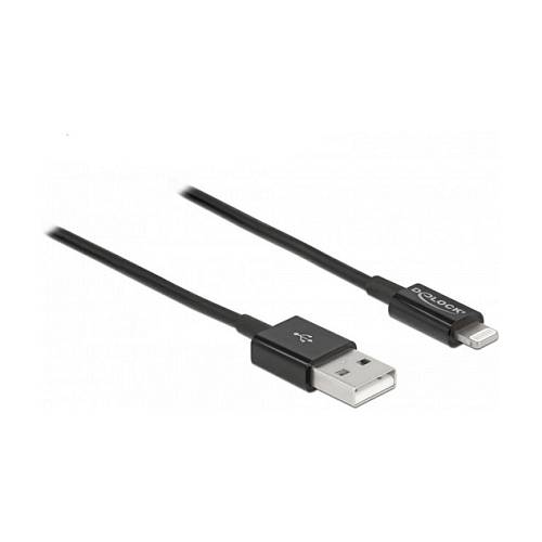 Delock USB Daten- und Ladekabel für iPhone™. iPad™. iPod™ schwarz 1 m