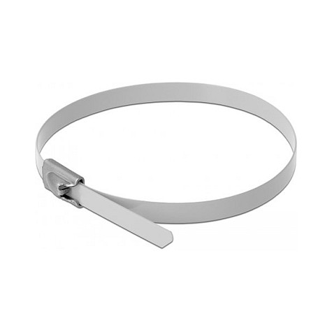 Delock Edelstahlkabelbinder L 200 x B 4.6 mm weiß 10 Stück