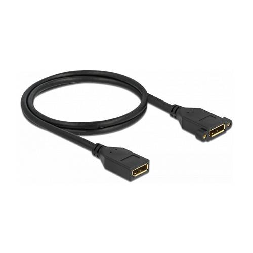 Delock DisplayPort 1.2 Kabel Buchse zu Buchse zum Einbau 4K 60 Hz 1 m