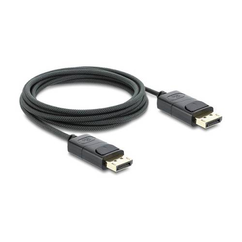 Delock Koaxiales DisplayPort Kabel 8K 60 Hz mit Geflechtmantel 1 m