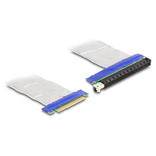 Delock Riser Karte PCI Express x8 Stecker zu x16 Slot mit Kabel 20 cm