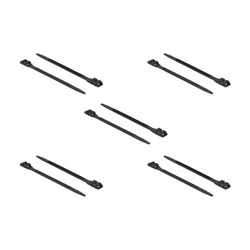 Delock Kabelbinder mit Doppelkopf L 250 x B 9 mm schwarz 10 Stück