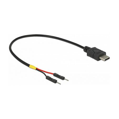 Delock USB Stromkabel Typ-C auf 2 x Pfostenstecker einzeln Strom 20 cm