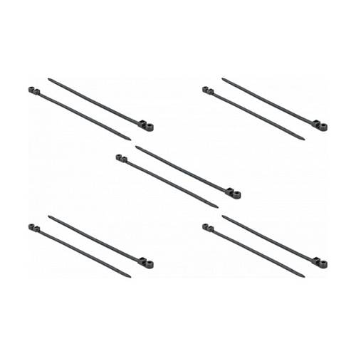 Delock Kabelbinder mit Befestigungsöse L 400 x B 7.6 mm schwarz 10 Stück