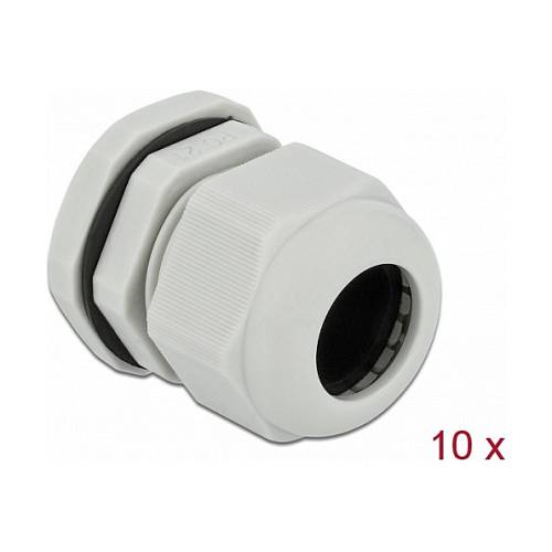 Delock Kabelverschraubung PG21 10 Stück grau