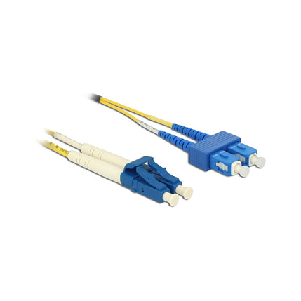 Delock Kabel Lichtwellenleiter LC Duplex zu SC Duplex Singlemode OS2 5 m