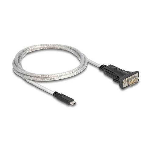 Delock Adapter USB Type-C™ zu 1 x Seriell RS-422/485 Stecker mit 6 Pin Terminalblock 5 V 1 m