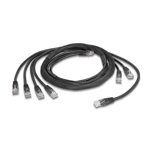 Delock RJ45 Trunk-Kabel 4 x Stecker zu 4 x Stecker Cat.5e UTP schwarz