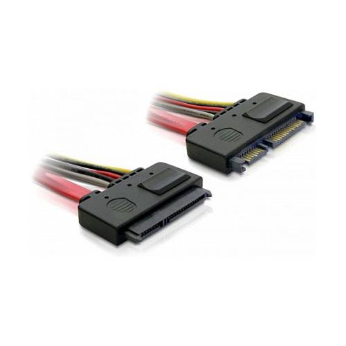 Delock Verlängerungskabel SATA 6 Gb/s 22 Pin Stecker > SATA 22 Pin Buchse (5 V + 12 V) 50 cm
