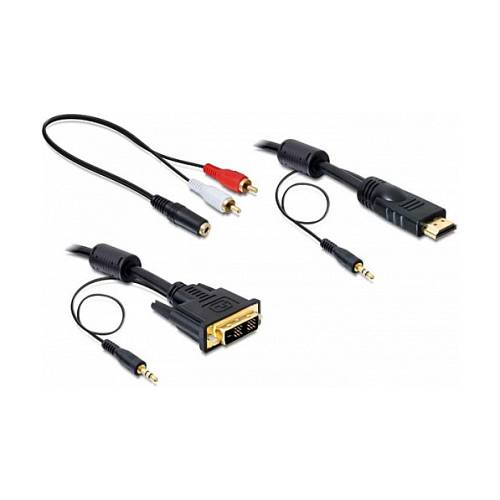 Delock Kabel DVI - HDMI + Sound Stecker-Stecker 2 m