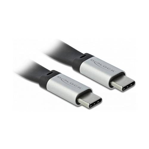 Delock USB 10 Gbps FPC Flachbandkabel USB Type-C™ zu USB Type-C™ 22 cm PD 3 A E-Marker