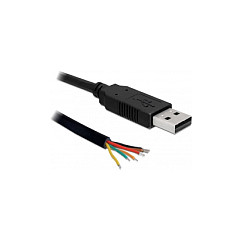 Delock USB 2.0 zu Seriell UART TTL (5 V) Konverter mit 6 offenen Kabelenden und 5 V Ausgangsspannung 1.8 m