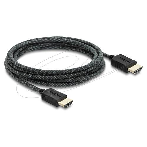 Delock Koaxiales High Speed HDMI Kabel 8K 60 Hz 48 Gbps mit Geflechtmantel 3 m