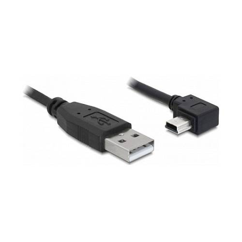 Delock USB 2.0 Kabel Typ-A Stecker zu Typ Mini-B Stecker links gewinkelt 5 m