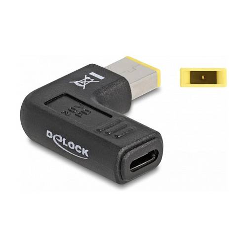 Delock Adapter für Notebook Ladekabel USB Type-C™ Buchse zu Lenovo 11.0 x 4.5 mm Stecker 90° gewinkelt
