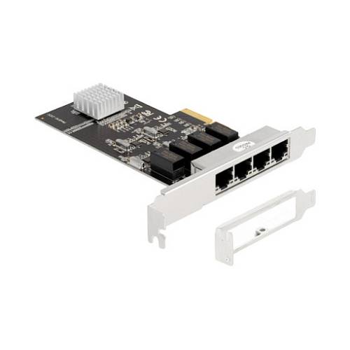 Delock PCI Express x4 Netzwerkkarte Gigabit LAN 4 x RJ45 RTL8111